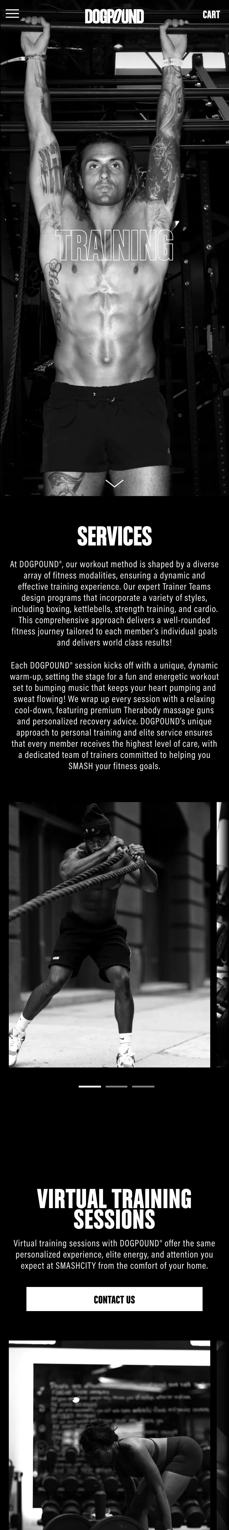 thedogpound.com on a phone
