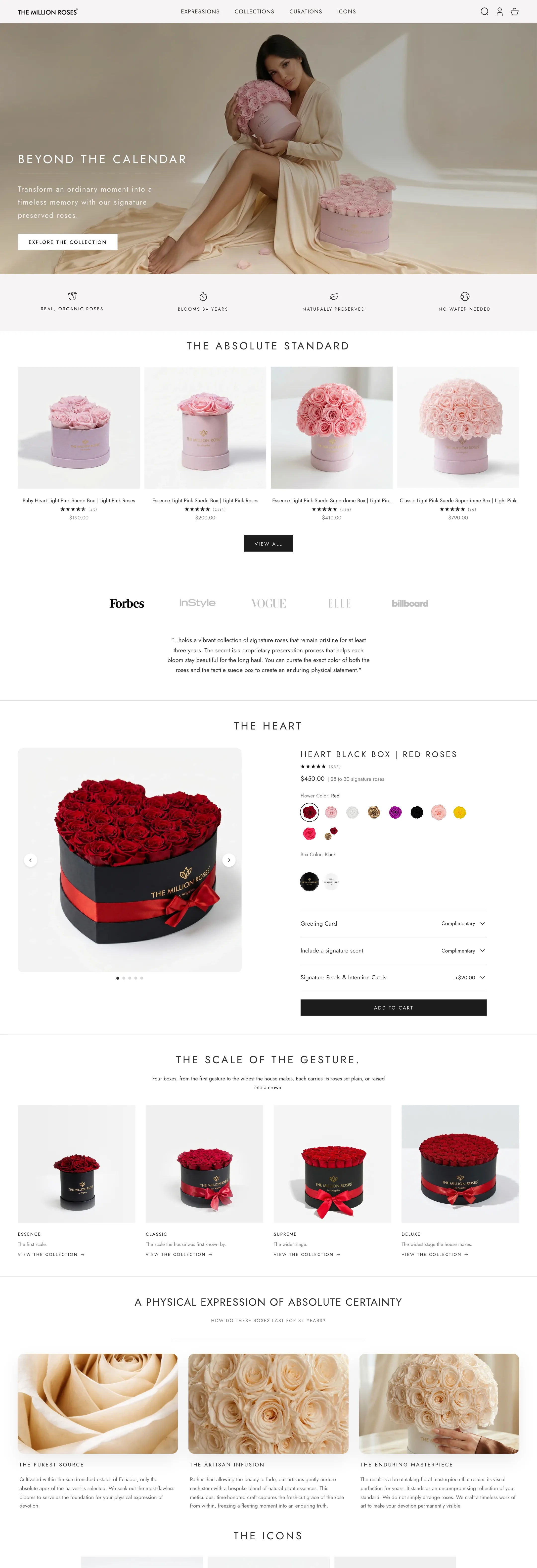 themillionroses.com on desktop